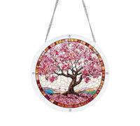 acrílicos - colgante para ventana con diseño de árbol de 18,8 cm, acrílicos, decoración de jardín, regalo interior exterior, jardín, mamá tía mujer, hombre, cumpleaños