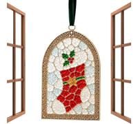 acrílicos para ventana, romántico, colorido, para manualidades | Adorno navideño para patio, escalera, barandilla, interior, exterior, porche