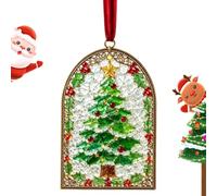 acrílicos para ventana, románticos, coloridos, para atrapar la | Decoración de prisma navideño para interiores, exteriores, valla de porche, patio, escalera, barandilla, árbol