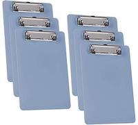 Acrimet Portapapeles de Plástico Rígido con Clip de Perfil Bajo, Tamaño A5 (23,5cm x 16cm) (Color Azul) (Paquete de 6)