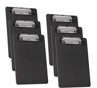 Acrimet Portapapeles de Plástico Rígido con Clip de Perfil Bajo, Tamaño A5 (23,5cm x 16cm) (Color Negro) (Paquete de 6)