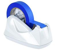 Acrimet Premium Dispensador de Cinta de Escritorio, Jumbo, Portarrollos de Sobremesa, Plástico, Base Antideslizante (Servicio Pesado) (Color Blanco)