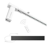 ACRIMO Riel de Cortina Motorizado, Kit de Riel Inteligente para Cortinas con Alimentación mediante Panel Solar y Enchufe a Pared Opcional, Largo 3 Metros