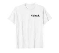 ACRÓNIMO FUBAR F.U.B.A.R Camiseta gráfica económica, Hombre, Blanco, S