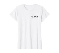 ACRÓNIMO FUBAR F.U.B.A.R Camiseta gráfica económica, Mujer, Blanco, S