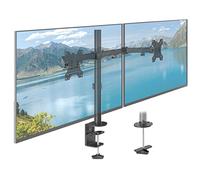 ACROPAQ Brazo Monitor Doble - para 13-32 Pulgadas, Giratorio 360º, Montaje rápido, Ángulo y Altura Ajustables - Monitor Arm, Soporte Monitor, Soporte Pantalla Ordenador - Negro