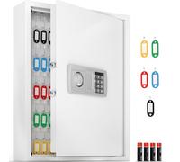 ACROPAQ Caja llaves pared - Para hasta 100 llaves, 100 llaveros incluidos, Armario llaves pared para guardar llave, Blanco - Armario con llave
