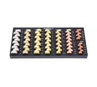 ACROPAQ Moneda euro - 30,6 x 14,9 x 2,2 cm, 8 compartments, Con escala para determinar el valor - Organizador de monedas, Cajero, Caja, Caja, Cajones - Negro - ACCT1