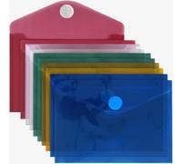 ACROPAQ Porta Documentos - Organice Sus Documentos con 10 x Carpeta Archivadora A6 - Cierre de contacto Seguro - Colores Variados