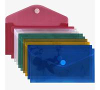 ACROPAQ Porta Documentos - Organice Sus Documentos con 10 x Carpeta Archivadora DL - Cierre de contacto Seguro - Colores Variados