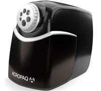 ACROPAQ Sacapuntas electrico - Profesional, Con 6 agujeros, Para lápices de hasta 11 mm de diámetro, Afila en segundos, Para oficinas y escuelas - Sacapuntas con deposito, Afilalapices
