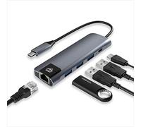 ACROPAQ U2 - HUB USB-C 5 en 1 Aluminio con LAN RJ45