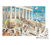 Acropolis Atenas Antigua Anarquía Puzzle De Madera Impermeable DIY Puzzles De 1000 Piezas para Adultos Desafiante Y Estimulante Rompecabezas para Decoración del Hogar