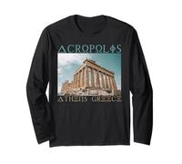 Acrópolis De Atenas Grecia Monumento Histórico Recuerdo Manga Larga
