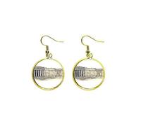 Acropolis of Athens of Greece Ear Dangle Golden Drop Earring Jewelry Woman