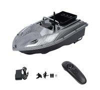 ACROSSPART 500 m barco de cebo, barco de cebo con control remoto, portable RC Comedero para pesca nocturna, cebo de pesca con luz LED, barco de alimentación para ríos, lagos o aguas poco profundas