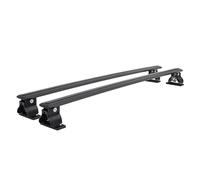 ACROSSPART Baca universal de 130 cm, barras transversales, techo de coche con cerradura, soporta hasta 75 kg