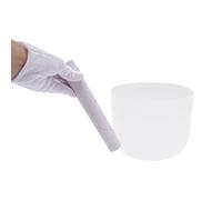 ACROSSPART Cuenco tibetano de cristal esmerilado de 8 pulgadas, chakra del corazón, nota F, cuenco tibetano, juego para meditación, relajación de oración