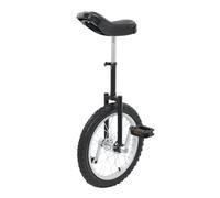 ACROSSPART Monociclo independiente, monociclo de altura regulable para niños con sillín ergonómico para principiantes y profesionales, unisex (negro, 16 pulgadas)