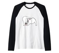 Acroyoga Frenchie Love Camiseta Manga Raglan