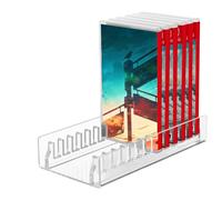 Acryl-Videospiel-Aufbewahrungsständer, Acryl-Box für Spiele, Spiel-Display-Halter, Bietet Platz für bis zu 12 Spiele, rutschfeste Pads, transparente Acryl-Aufbewahrung für