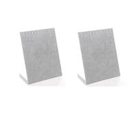 Acrylic 2 cajas expositor para collares,exhibición para collares,Expositor Para Collares, exhibición para joyas en forma de L,Porta,pulseras,pendientes y otros accesorios (gris)