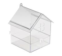 Acrylic Bird Bath, Budgies Shower Box, Bird Bathtub with Drawer, Large No-Leakage Bathing Tub, 5.71x5.51x7.28 in, Sturdy and Easy to Clean, Ideal for Cockatiels, Small Birds