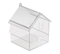 Acrylic Bird Bath, Large Budgies Shower Box with Drawer, 5,71 x 5,51 x 7,28 pulgadas Convenient No Leakage Bird Bathtub Bowl Cage Accessory for Cage, Cockatiel, Parakeet, Finch
