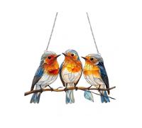 Acrylic Bird Ornament 2D Flat Sun Catcher, Hanging Yard and Patio Decor for Garden and Window, Brightens Spaces