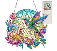 Acrylic Bird Sun Catcher, DIY Rhinestone Art Window Hanging Pendant, Decorative Crystal Suncatcher, For Home Garden Yard Wall Window Decor Use