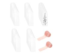 Acrylic Bookmark Blanks - 100 Pieces Page Markers | Clear Bookmarks With 2 Rolls Ribbon For Reading Lover School Home Library Study Craft Projects DIY Decoration Accessories