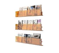 Acrylic Bookshelf For Wall Bookshelves Hanging Bookcases For Small Spaces 15.7in-47in Width Behind Door Organizer Book Display，Stainless Steel Hex Socket Cap Screws，Grey, Orange(Orange,90CM/35IN)