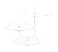 Acrylic Cake Stand - Clear Dessert Display Pedestal for Weddings Birthdays Parties | Sturdy Transparent Stand with Elevated Base for Cupcakes, Pastries, and Cakes, Elegant Home Event 10 x 8 in