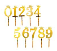 Acrylic Cake Topper Set Decorative Number Cupcake Toppers, Party Cake Decor Accessory for Weddings, Graduaciones, Family Events, Retiraments, and Celebrations for All Age