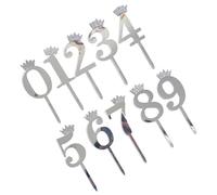 Acrylic Cake Topper Set Decorative Number Cupcake Toppers, Party Cake Decor Accessory for Weddings, Graduaciones, Family Events, Retiraments, and Celebrations for All Age