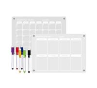 Acrylic Calendar for Wall - Dry Erase Magnetic Reusable - Clear Magnetic Calendar for Fridge,for Home Office School Classroom Apartment Family Meal To Do Shopping List
