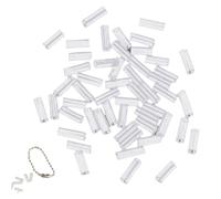 Acrylic Charm Keychain Protection Covers, Bead Ball Chain Keychain Protector Cover, Ball Chain Keychain Clasp Protectors Tube for Key Rings, Photocard Holders, Accessories (100pcs)