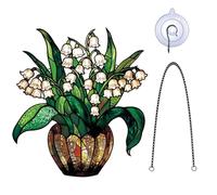 Acrylic Colourful - Hanging Sun Catcher | Plant Pot Flower Animal Chain Ornament For Shop Window | Porch Garden Patio Balcony Decor | Waterproof Acrylic Animal Chain