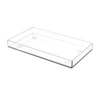 Acrylic Decorative Tray,Rectangular Clear Display Organizer - Versatile Acrylic Decorative Tray Organizer, Easy To Clean Coffee Table Nesting Trays For Food Tea Snacks Kitchen Vanity