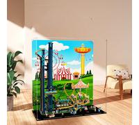 Acrylic Display Case Compatible con Lego 10303 Roller Coaster Model Protection Dustproof Transparente Compatible con Lego (Display Case Only) (Background B)