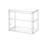 Acrylic Display Case - Dustproof Doll Organizer with Magnetic Door, Removable Shelf Storage Box, Sturdy Collectibles Organizer, Easy to Clean Showcase, Home Apartment School Use 10.6x5.1x8.6 Inches
