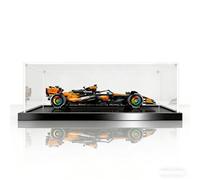 Acrylic Display Case for Lego 42228 McLaren MCL39 F1 Race Car Building Set, transparente, resistente al agua, compatible con Lego 42228 (Display Case Only) (Black)