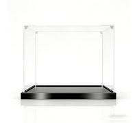 Acrylic Display Case for Lego Ferrari Team Helmets 43014+43022 Acrylic Display Case - Clear Storage and Display Box compatible (Case Only, sin el*go) (Black)