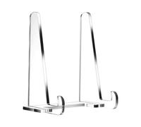 Acrylic Easel Stand - Clear Book Holder Tabletop Bracket, Display Stand For Frame Picture Plate Platter | Decorative Holder For Home Kitchen School Artwork Records | Transparent Display Rack Organizer