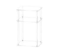 Acrylic End Table, Small Table, Stainless Steel Compact Three Layers Space Efficient Lightweight Stable Frame Versatile Use, Organizer Shelf for Home Living Room Bedroom, 11.81x9.84x21.65Inches