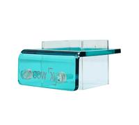 Acrylic Fish Feeding Ring | 2in X 2in X 2.4in, Orange/Blue, 50g | Hanging Aquarium Feeding Station For Betta, Guppy, Coral | Prevents Food Scatter & Keeps Tank Clean