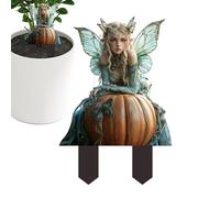 Acrylic Flat Fairy Figurine, Halloween Garden Fairy Decorations | Garden Fairy Pumpkin, Outdoor Fairy Garden Figurines 20.3x30cm/7.99x11.81 inches for Garden, Boats, Terrace, Patio, Yard