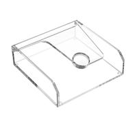 Acrylic Flip and Pressure Paper Towel Holder - Modern Vertical Napkin Storage Clear PMMA Dispenser Servilleteros(18x18x5.7cm)
