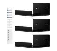 Acrylic Floating Shelves - 3 Piece Wall Organizer Rack, Modern Photo Frame Display Shelf, Clear Decorative Storage Renters | Ideal For Office Bathroom Kitchen Living Room Bedroom Books Plants