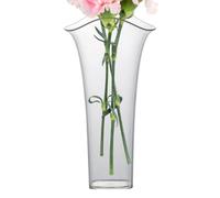 Acrylic Flower Vase, Elegant Flower Shape Decorative Centerpiece, 7.87x3.94x1.38 Inches Modern Desktop Decoration for Weddings, Workplace, Bedrooms, Shelf and Bookshelf Use